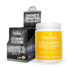 12 Sobres Whey Protein + Colágeno Hidrolizado