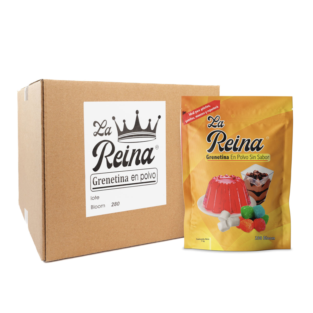 Grenetina En Polvo Sin Sabor La Reina 6 kg | 280 Bloom