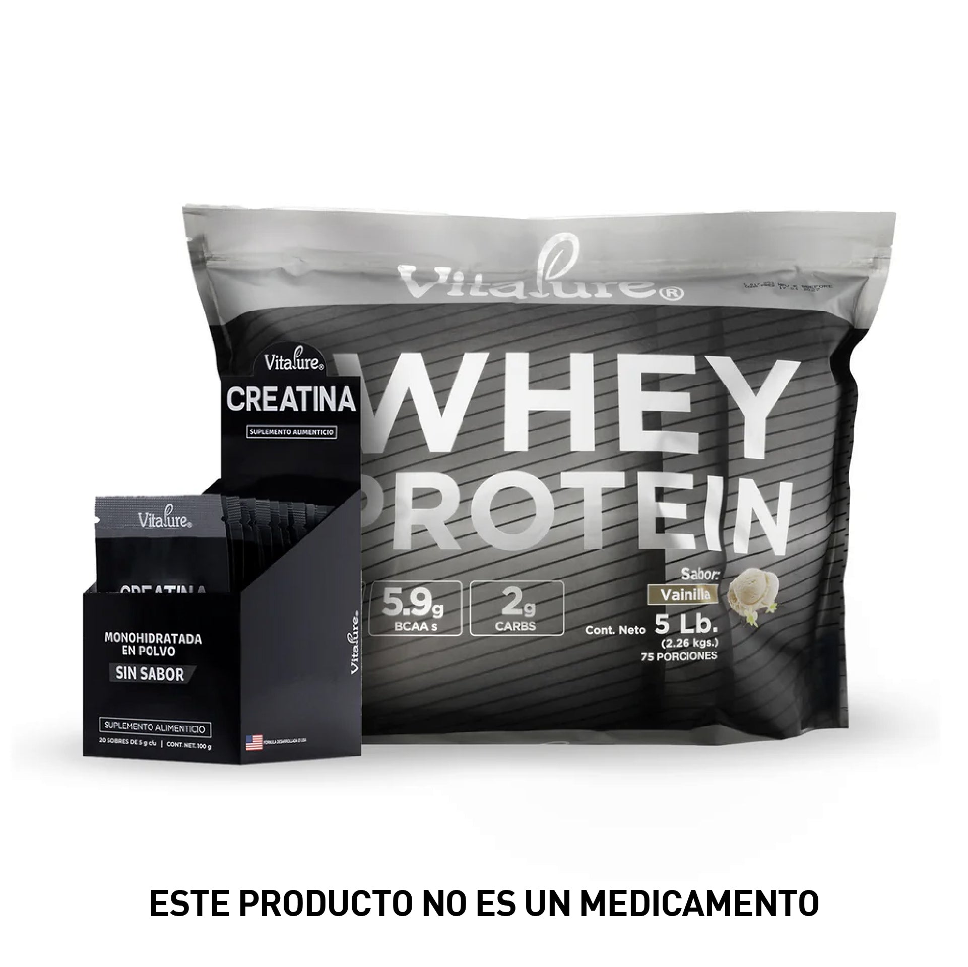 Combo: Whey Protein 5Lb + 20 Sobres Creatina