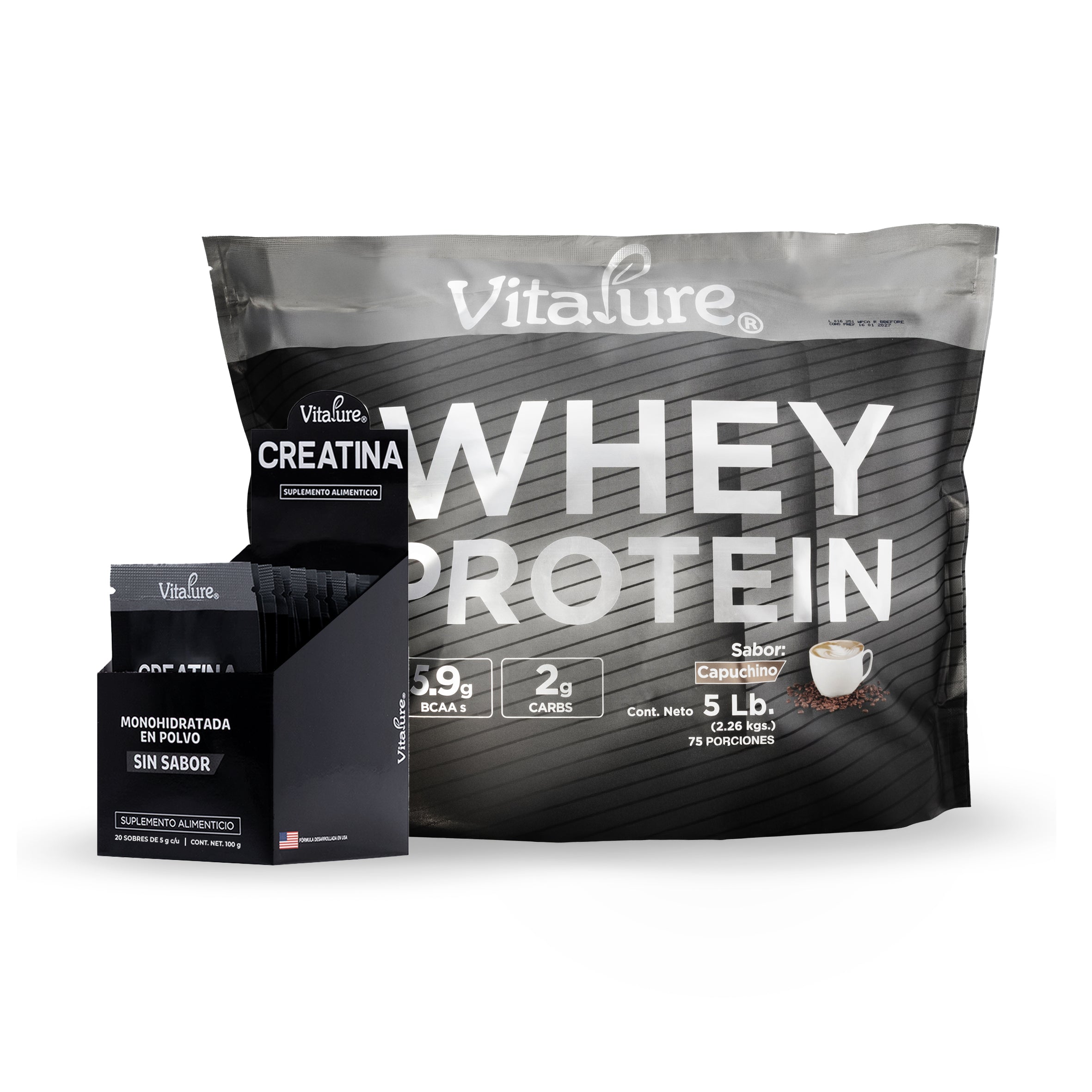 Whey Protein 5Lb + 20 Sobres Creatina