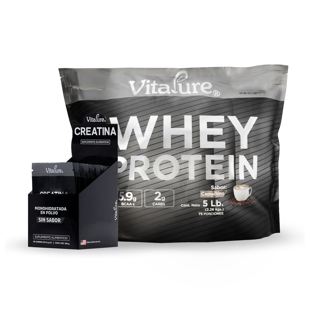 Whey Protein 5Lb + 20 Sobres Creatina